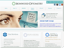 Tablet Screenshot of ironwoodoptometry.ca